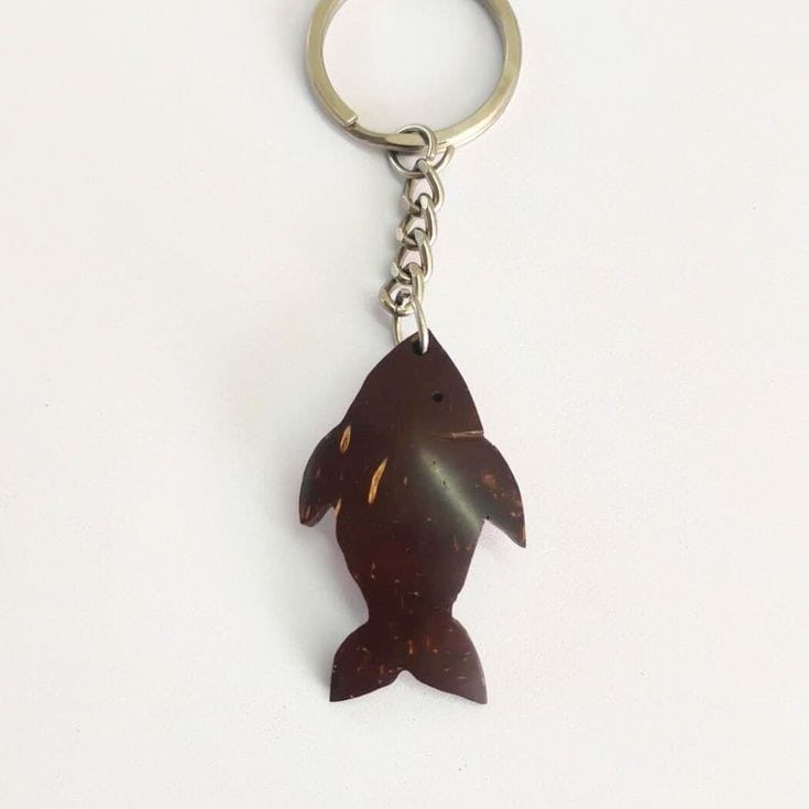 Coconut Shell Keychain — Set of 3